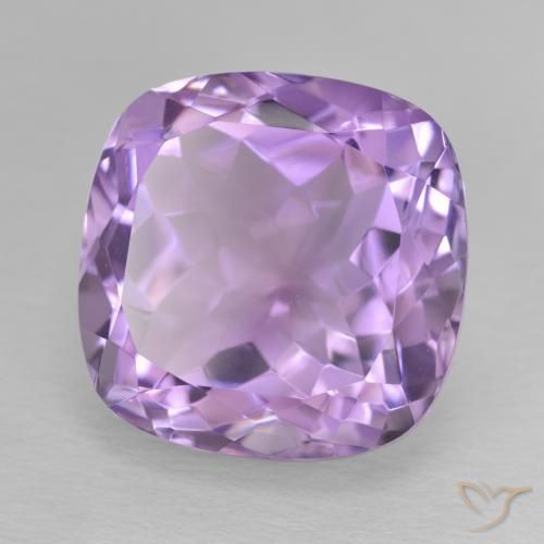 Ametista Violeta médio Natural 13.81ct, Almofada, VVS