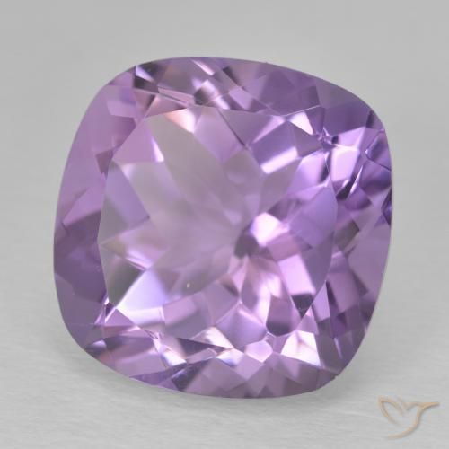 Ametista Medium Light Purplish-Violet Natural 12.54ct, Almofada, VVS-VS