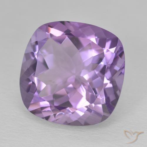 Ametista Violeta médio Natural 12.31ct, Almofada, VVS