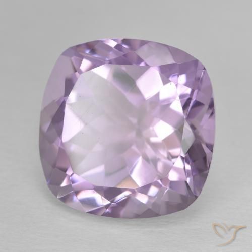 Ametista Violeta rosado Natural 12.61ct, Almofada, VVS
