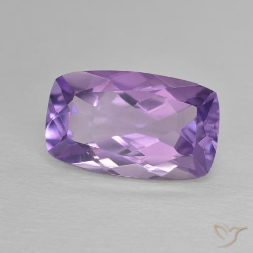 Ametista Violeta médio Natural 6.12ct, Almofada, VVS