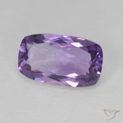 Ametista Violeta médio Natural 5.86ct, Almofada, VVS