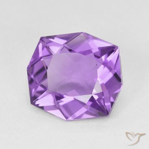 Ametista Violeta Púrpura Médio Natural 4.33ct, Chique, VVS-VS