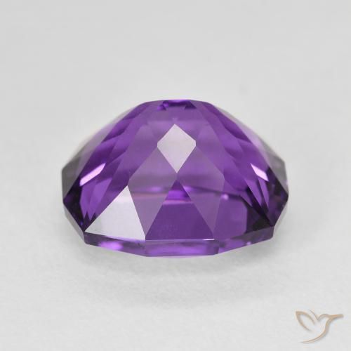 Ametista Violeta Vívido Natural 6.33ct, Almofada, VS