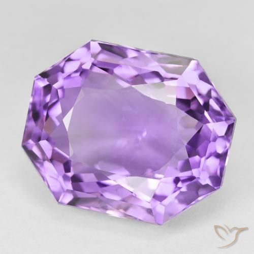 Ametista Violeta médio Natural 26.45ct, Corte Octógono / Esmeralda, VS