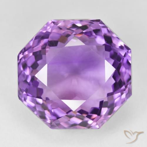 27.65ct Natural Violeta rosado Ametista, Corte Esmeralda, VVS-VS