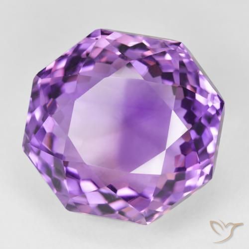 Ametista Violeta rosado Natural 27.65ct, Corte Octógono / Esmeralda, VVS-VS