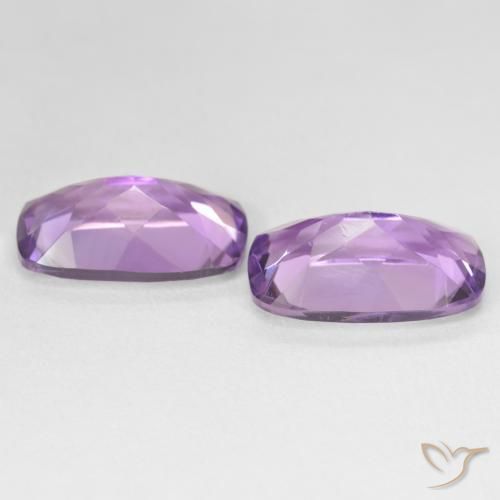 Pedras preciosas de Ametista Medium Light Purplish-Violet natural de 10.79 ct, Almofada, VS