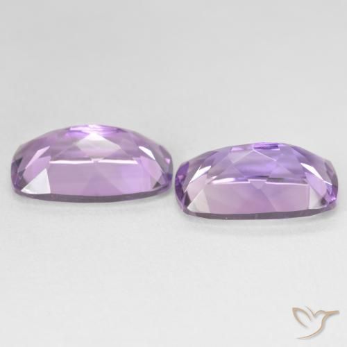 Pedras preciosas de Ametista Medium Light Purplish-Violet natural de 10.83 ct, Almofada, VS