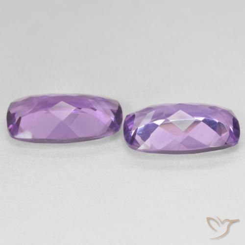 Pedras preciosas de Ametista Medium Light Purplish-Violet natural de 10.04 ct, Almofada, VS