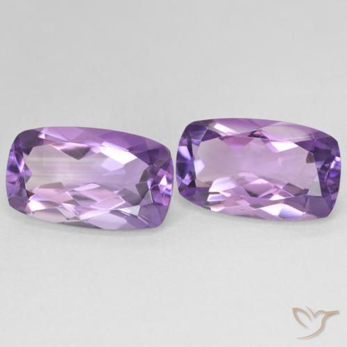 Pedras preciosas de Ametista Medium Light Purplish-Violet natural de 11.30 ct, Almofada, VS