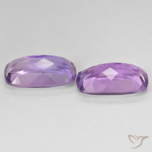 Pedras preciosas de Ametista Medium Light Purplish-Violet natural de 11.30 ct, Almofada, VS