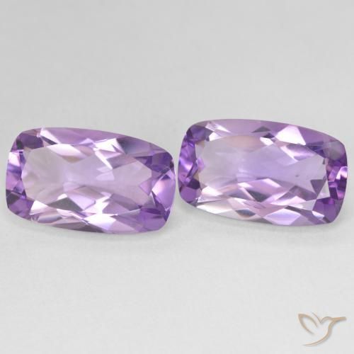 Pedras preciosas de Ametista Medium Light Purplish-Violet natural de 11.50 ct, Almofada, VS