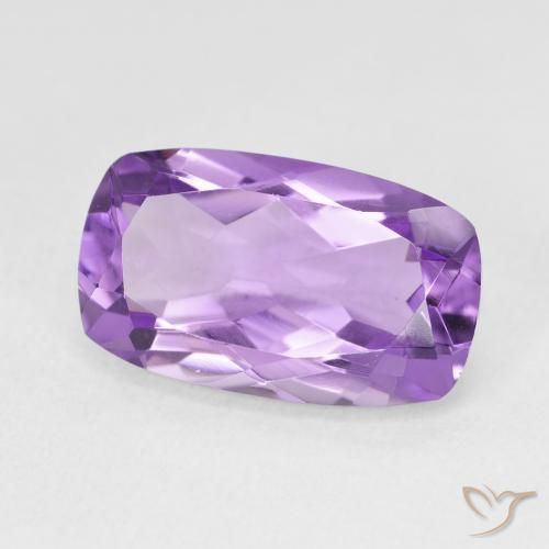 Ametista Violeta médio Natural 5.68ct, Almofada, VVS