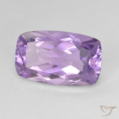 Ametista Violeta médio Natural 6.39ct, Almofada, VVS-VS