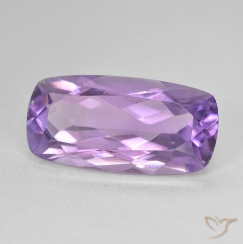 Ametista Violeta médio Natural 8.04ct, Almofada, VVS-VS