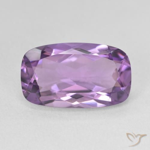 5.54ct Natural Medium Light Purplish-Violet Ametista, Almofada, VVS-VS