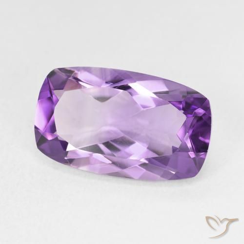 Ametista Violeta Púrpura Natural 5.64ct, Almofada, VVS