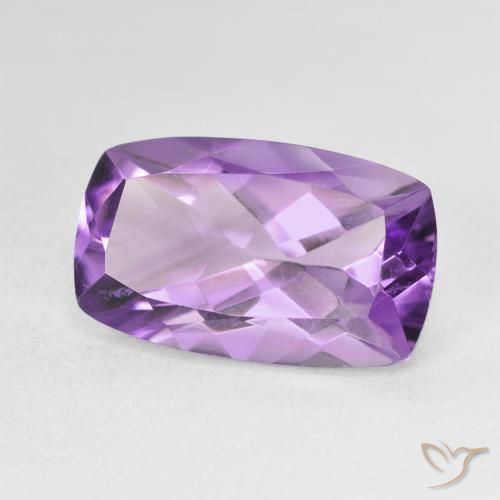 Ametista Medium Light Purplish-Violet Natural 5.98ct, Almofada, VVS