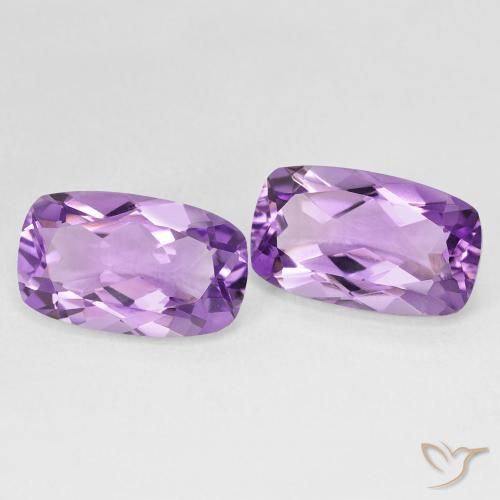 Pedras preciosas de Ametista Violeta rosa médio natural de 11.51 ct, Almofada, VVS-VS