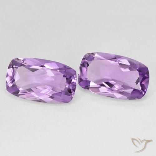 Pedras preciosas de Ametista Violeta médio natural de 10.87 ct, Almofada, VVS