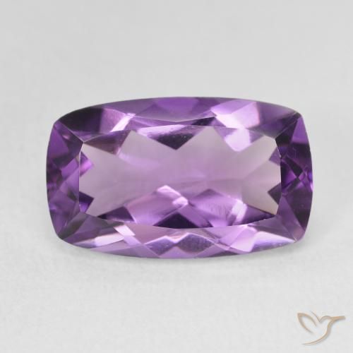 5.82ct Natural Berinjela Violeta Ametista, Almofada, VVS