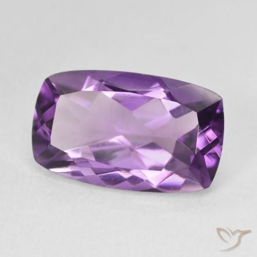Ametista Berinjela Violeta Natural 5.82ct, Almofada, VVS