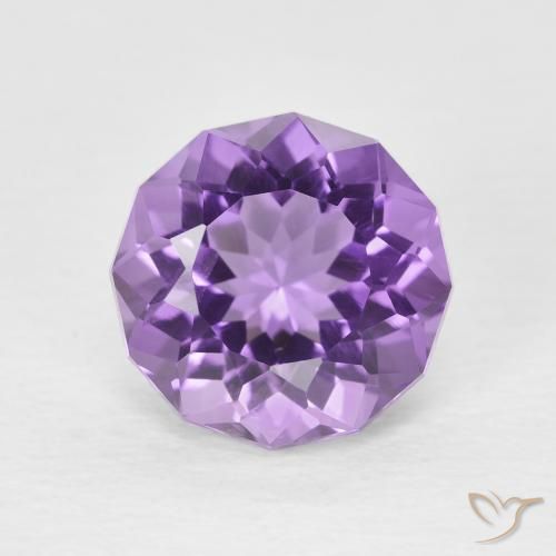 2.64ct Natural Violeta Profundo Ametista, Redondo, VVS-VS