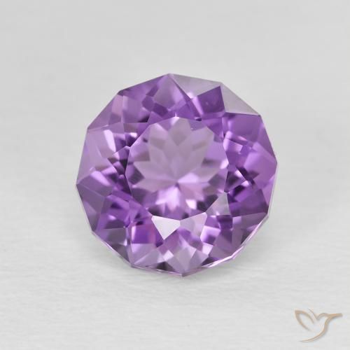 2.55ct Natural Medium Dark-Violet Ametista, Redondo, VVS