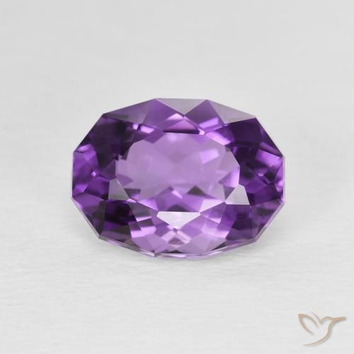 2.52ct Natural Violeta Rosado Profundo Ametista, oval, VVS