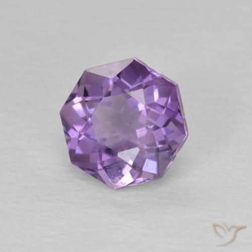 Ametista Íris Rosa Violeta Natural 1.57ct, Corte Octógono / Esmeralda, VS-SI