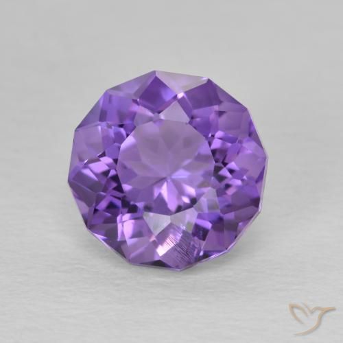2.29ct Natural Violeta médio Ametista, Redondo, VS-SI