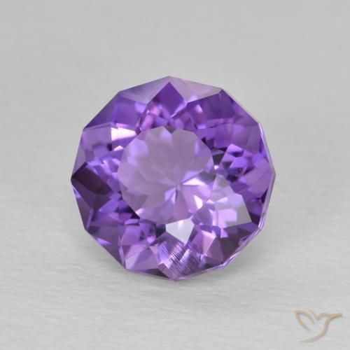 Ametista Violeta médio Natural 2.29ct, Redondo, VS-SI