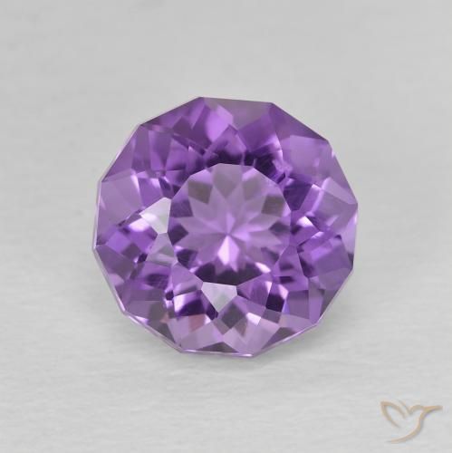 2.30ct Natural Violeta Claro-Médio Ametista, Redondo, VS-SI