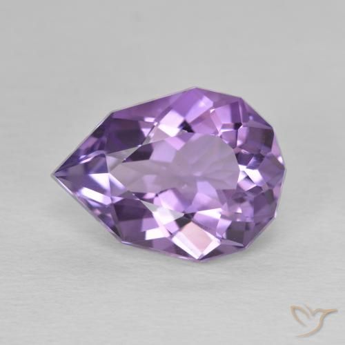 3.64ct Natural Violeta Profundo Ametista, Formato de pêra, VS-SI