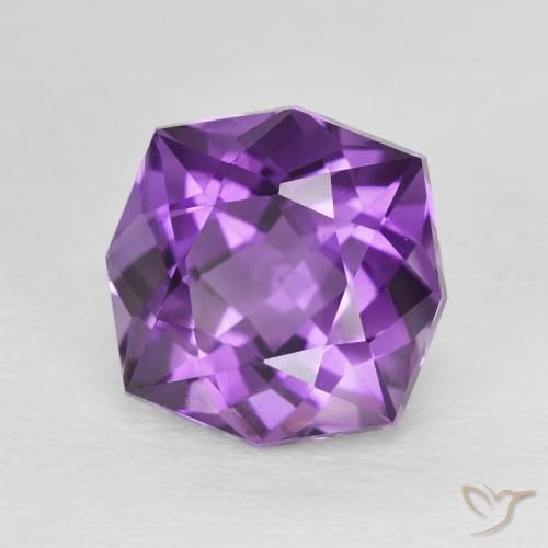 Ametista Violeta Intenso Natural 3.97ct, Forma extravagante, VVS-VS