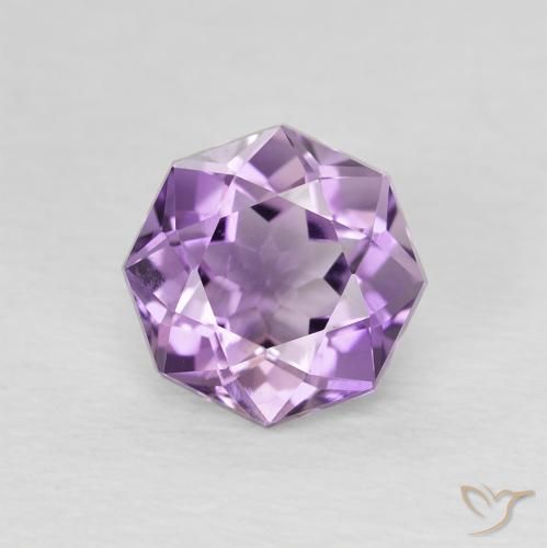 1.29ct Natural Violeta Púrpura Ametista, Corte Esmeralda, VS