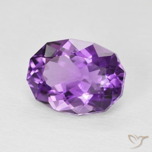 Ametista Violeta-rosa médio Natural 3.50ct, oval, VS