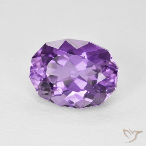 Ametista Violeta-rosa médio Natural 3.23ct, oval, VS