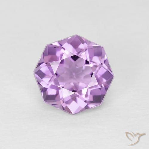 1.47ct Natural Violeta rosa médio Ametista, Corte Esmeralda, VS