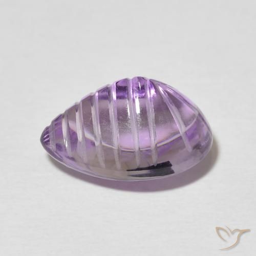 Ametista Violeta Intenso Natural 5.52ct, Formato de pêra, Transparente