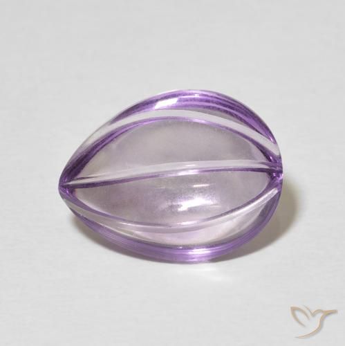5.89ct Natural Violeta médio Ametista, Formato de pêra, Transparente