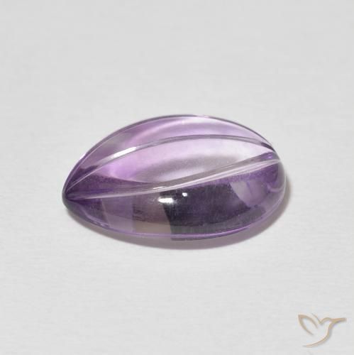 Ametista Violeta médio Natural 5.89ct, Formato de pêra, Transparente
