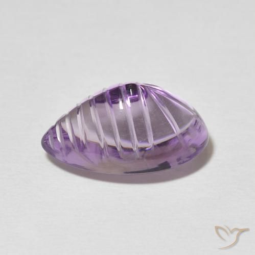 Ametista íris violeta Natural 6.87ct, Formato de pêra, Transparente