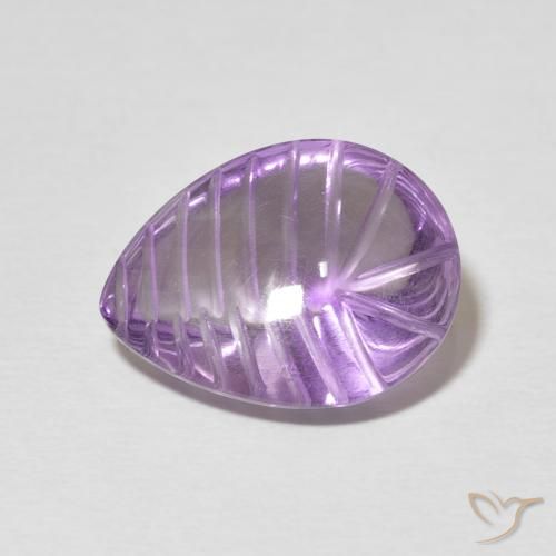 7.21ct Natural íris violeta Ametista, Formato de pêra, Transparente