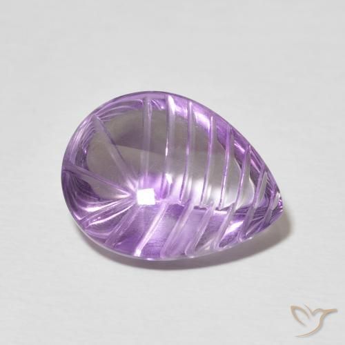 Ametista íris violeta Natural 7.21ct, Formato de pêra, Transparente