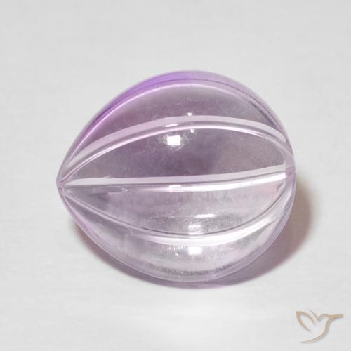 5.64ct Natural Violeta médio Ametista, Formato de pêra, Transparente