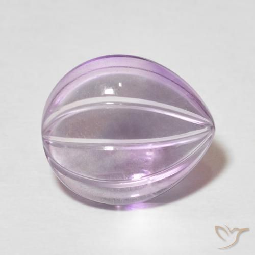 Ametista Violeta médio Natural 5.64ct, Formato de pêra, Transparente