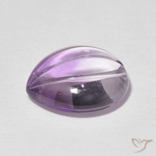 Ametista Violeta médio Natural 5.64ct, Formato de pêra, Transparente