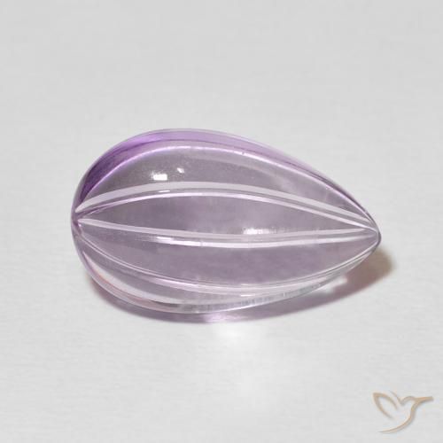 4.77ct Natural Violeta rosado claro Ametista, Formato de pêra, Transparente